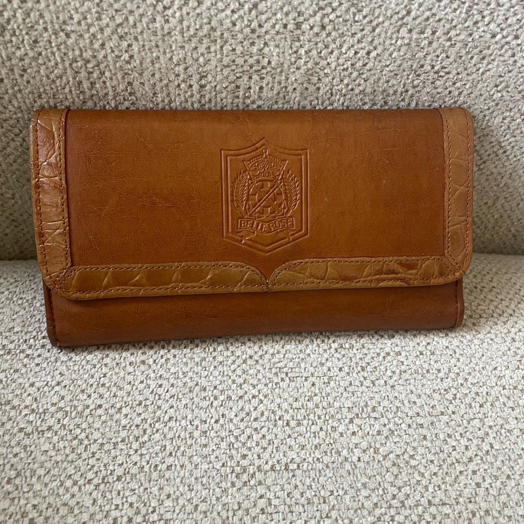 Belle Rose Brown Leather Wallet